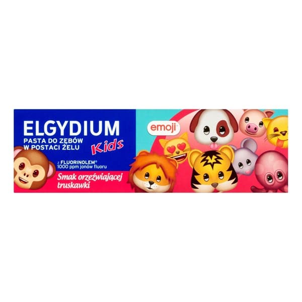 Emoji Kids, pasta do zębów dla dzieci 3-6 lat, orzeźwiająca truskawka