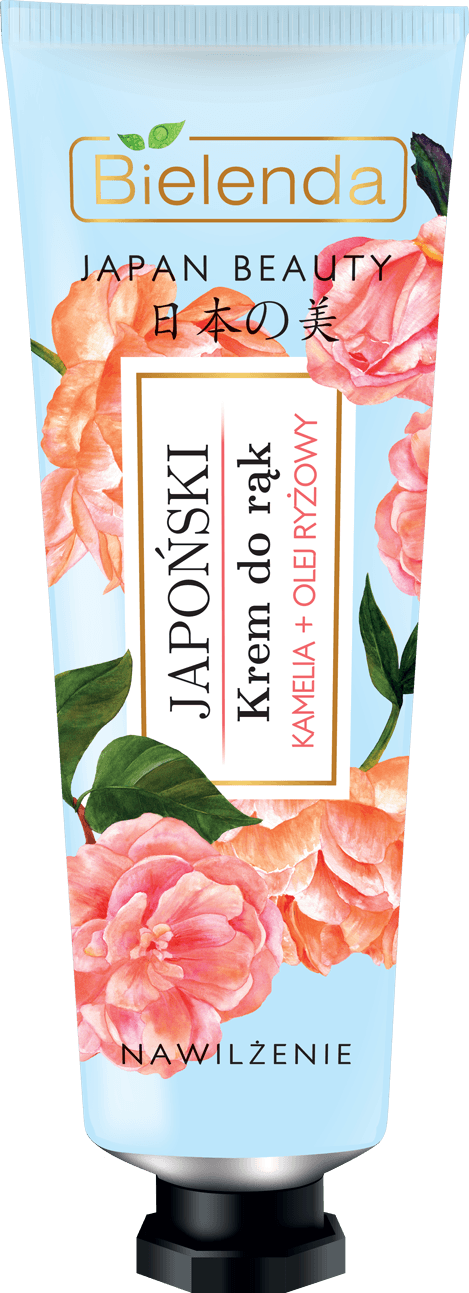 JAPAN BEAUTY JAPOŃSKI NAWILŻAJACY KREM DO RĄK KAMELIA+OLEJEK RYŻOWY