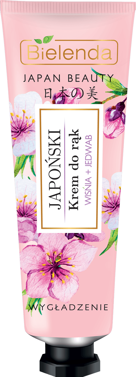 JAPAN BEAUTY JAPOŃSKI WYGŁADZAJĄCY KREM DO RĄK WIŚNIA+JEDWAB