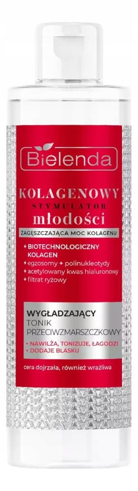 KOLAGENOWY STYMULATOR MŁODOŚCI PRZECIWZMARSZCZKOWY TONIK WYGŁADZAJĄCY