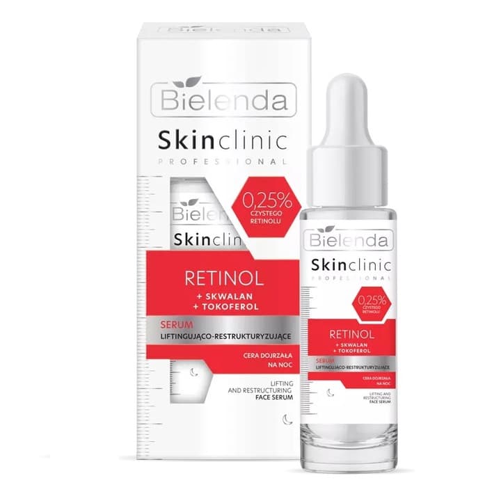SKIN CLINIC PROFESSIONAL RETINOL SERUM LIFTINGUJĄCO-RESTRUKTURYZUJĄCE NA NOC wyprzedaż