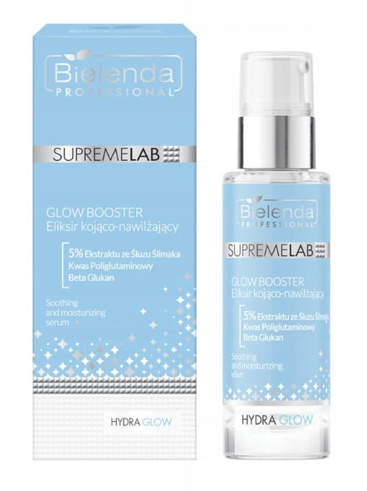 SUPREMELAB HYDRA GLOW BOOSTER ELIKSIR KOJĄCO-NAWILŻAJĄCY produkt bez kartonowego opakowania