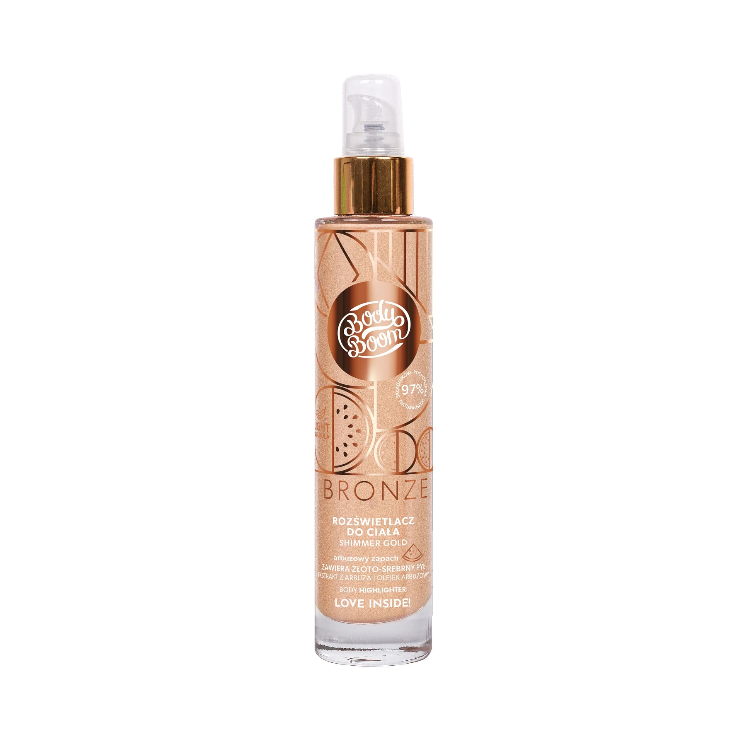 Rozświetlacz do ciała SHIMMER GOLD ekstrakt i olejek z arbuza