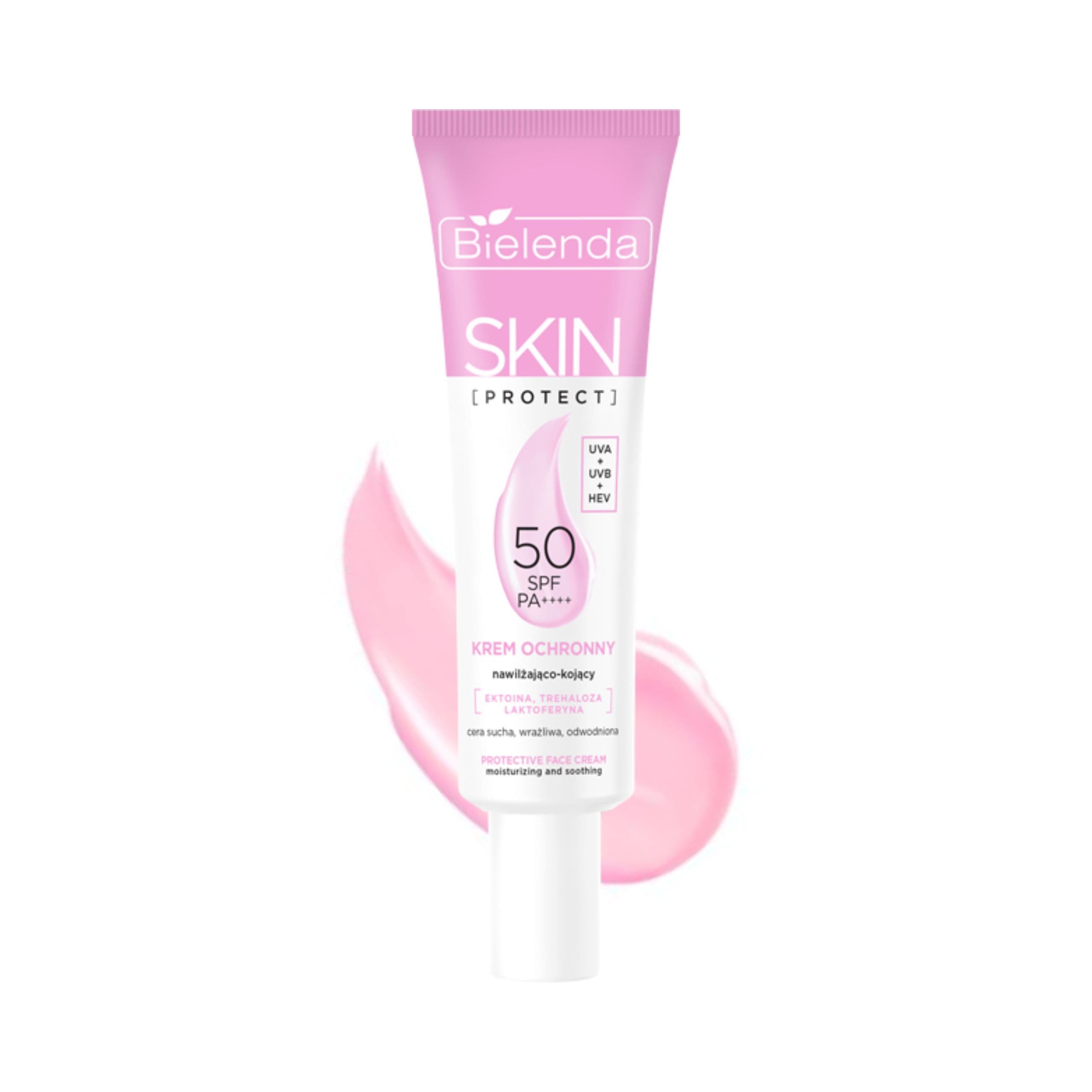 Krem ochronny SPF 50 nawilżająco - kojący PA++++, UVA + UVB + HEV