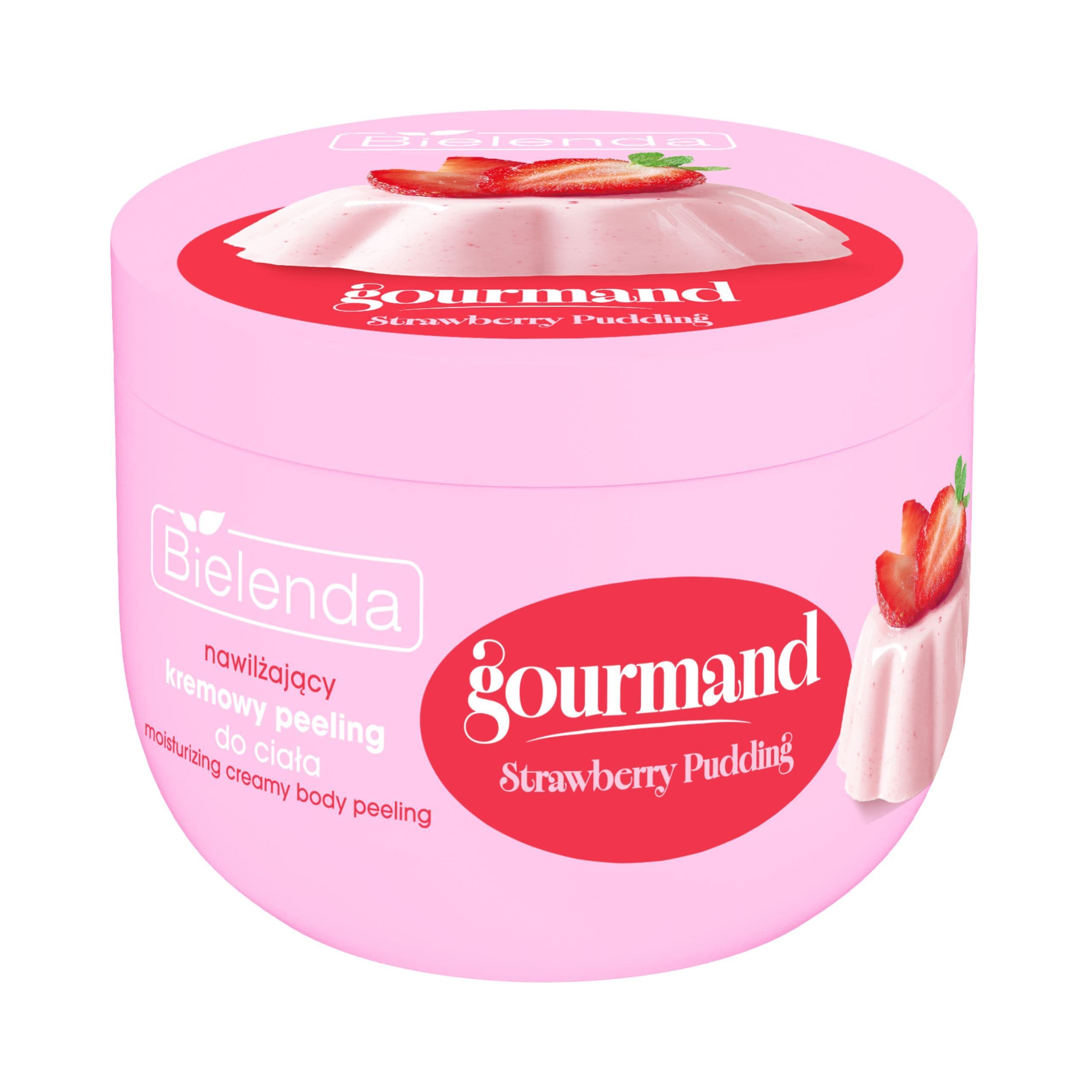 Gourmand Strawberry Pudding nawilżający kremowy peeling do ciała