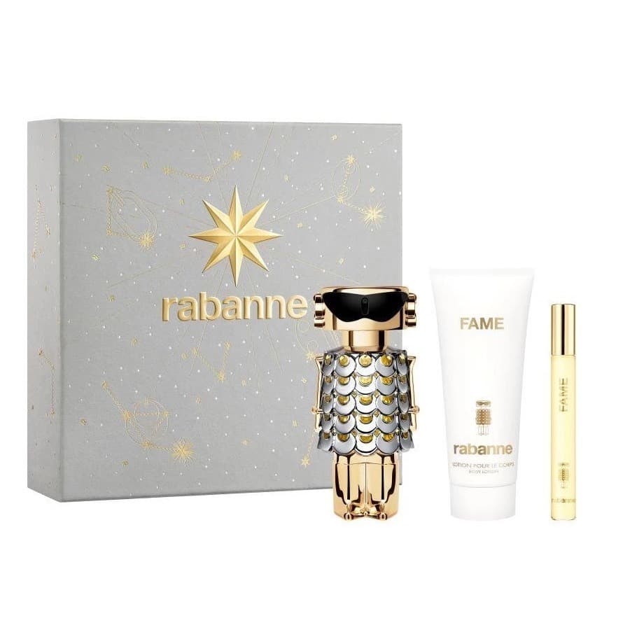 Rabanne Fame – zestaw balsam do ciała 100 ml + woda perfumowana 10 ml + woda perfumowana 80 ml