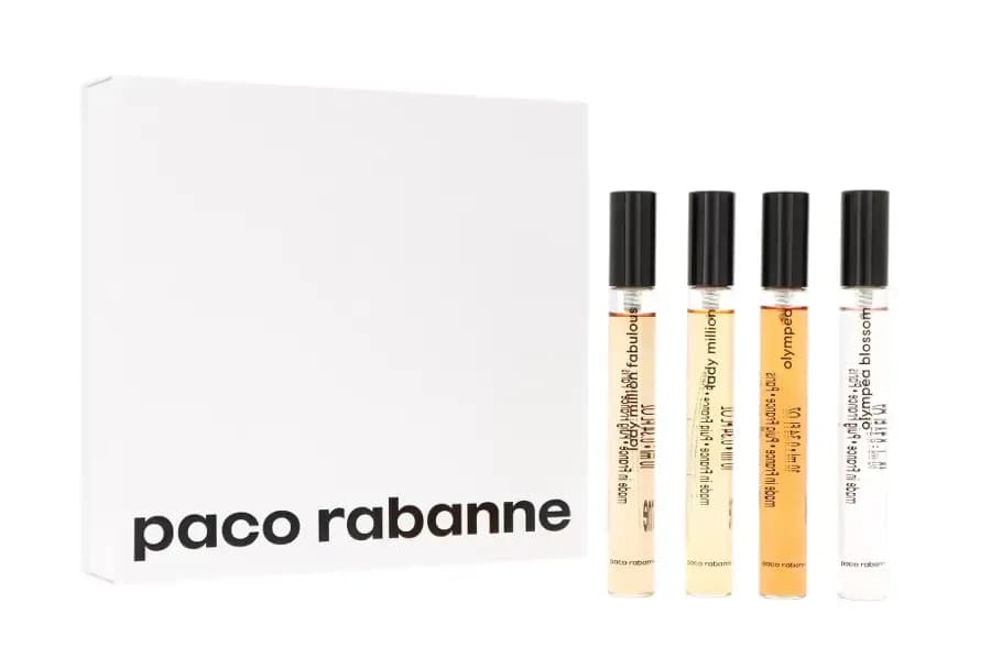 Rabanne Lady Million Fabulous – zestaw woda perfumowana 10 ml + woda perfumowana 10 ml + woda perfumowana 10 ml + woda perfumowana 10 ml