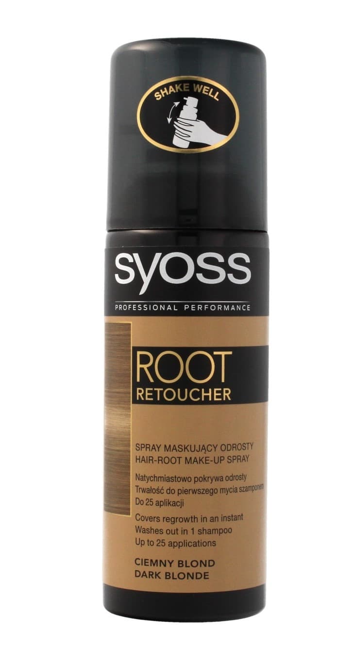 Root Retoucher farba do włosów root retoucher ciemny blond spray maskujacy odrosty