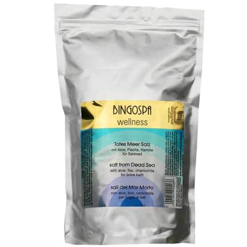 Wellness - Salt from Dead Sea - Sól do kąpieli z Morza Martwego z aloesem, lnem i rumiankiem -