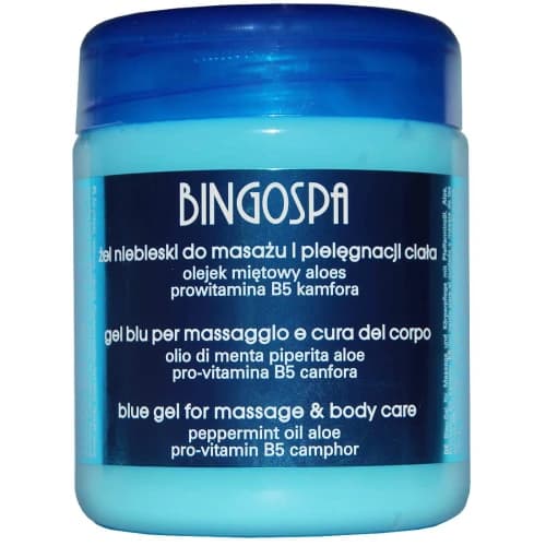 Blue Gel for Massage - Niebieski żel do masażu i pielęgnacji ciała z miętą i aloesem -