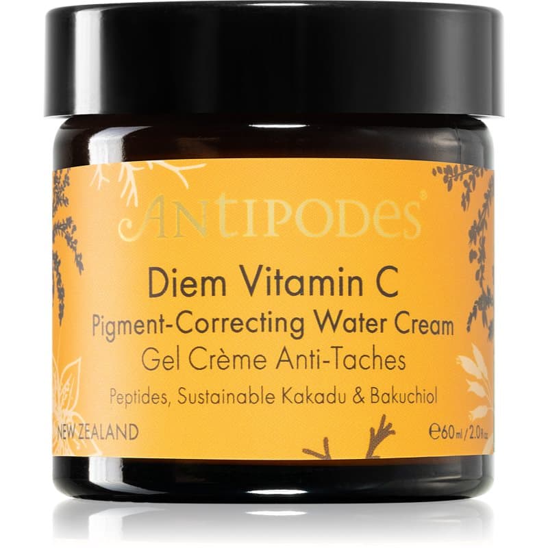 Diem Vitamin C Pigment-Correcting Water Cream krem rozjaśniający i nawilżający na plamy pigmentacyjne z bakuchiolem