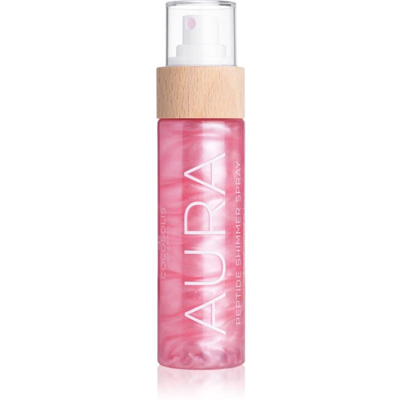 AURA Peptide Shimmer Spray spray nawilżający z efektem rozświetlającym z zapachem Raspberry