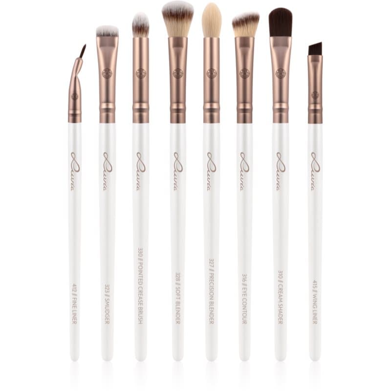 Prime Vegan All Eye Want zestaw pędzli do oczu Pearl White / Metallic Coffee Brown