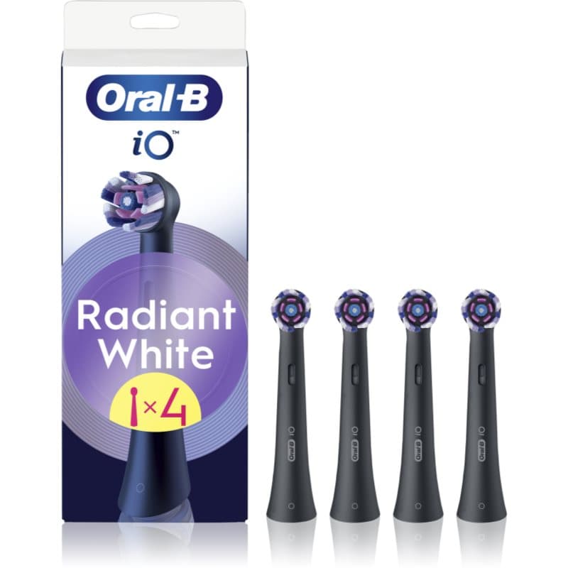 iO Radiant White końcówki wymienne do szczoteczki do zębów z włóknami wybielającymi Black