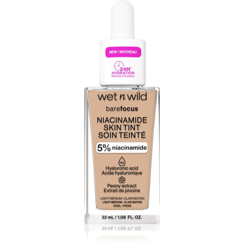 BareFocus Niacinamide Skin Tint lekki podkład nawilżający odcień Light Medium (Cool)