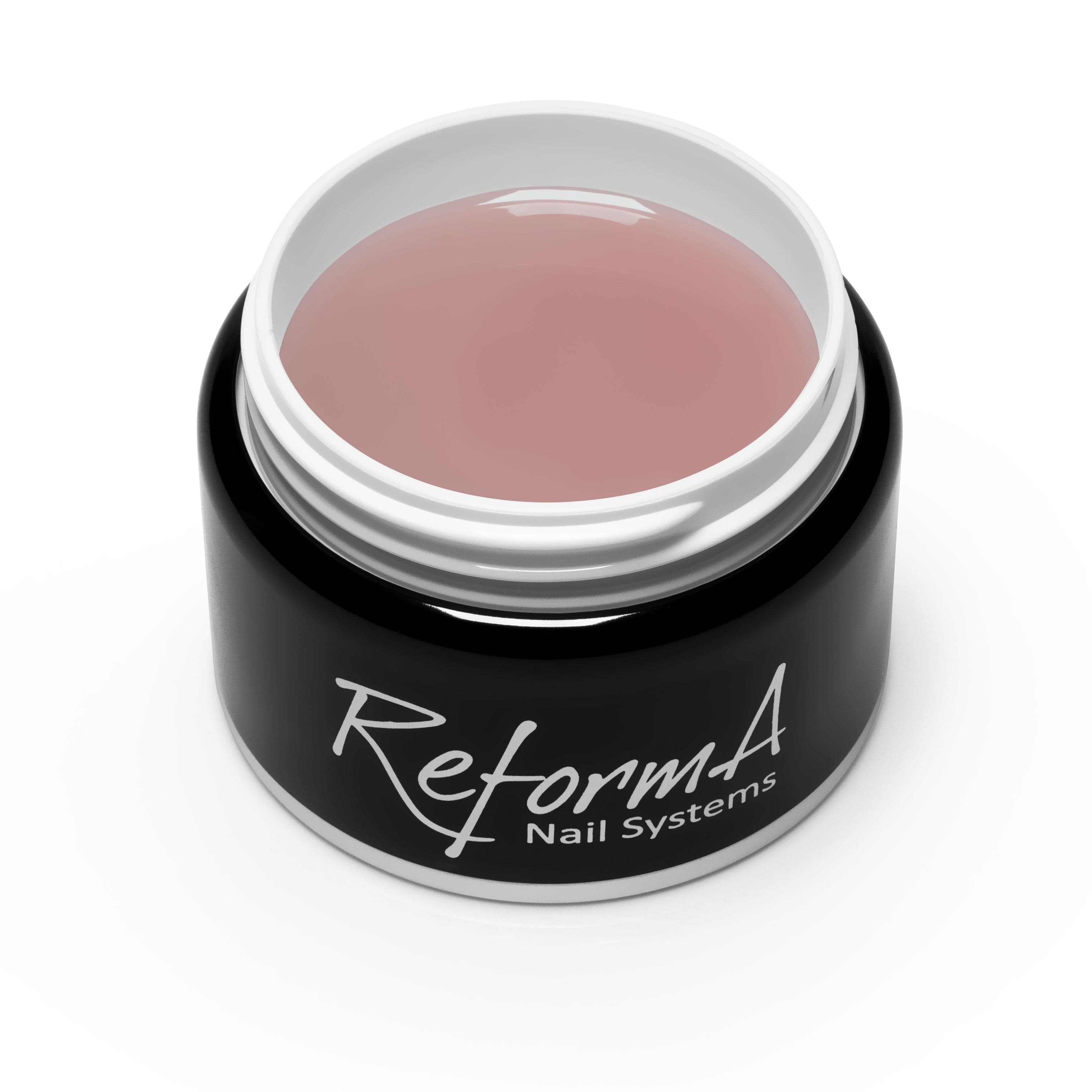 Żel w pędzelku, do szybkiego uzupełniania, przydymiony różowy żel w butelce - Liquid Gel - Pink Pastel
