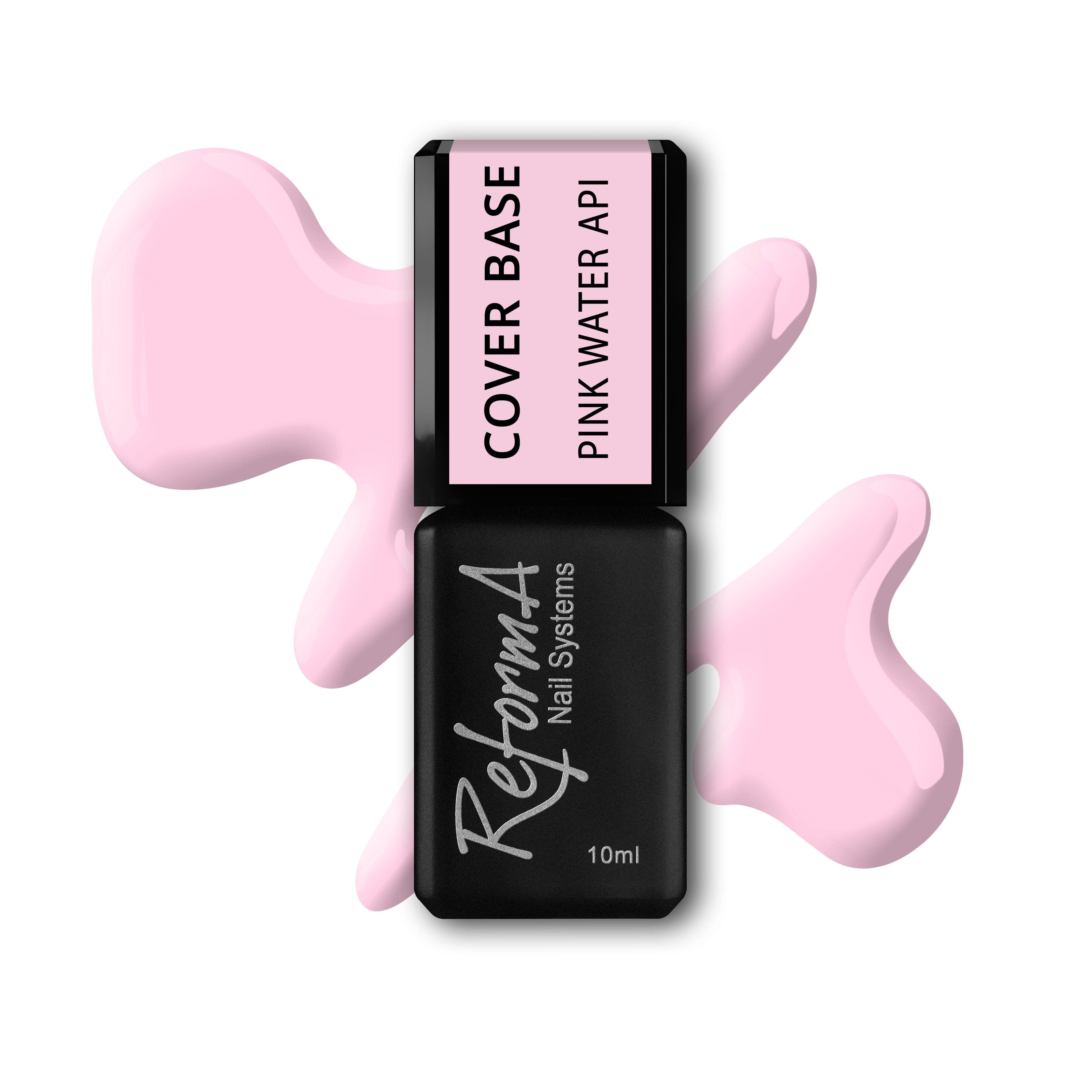 Kauczukowa, jasno różowa, mleczna, pastelowa, cukierkowa baza hybrydowa - Pink Water API