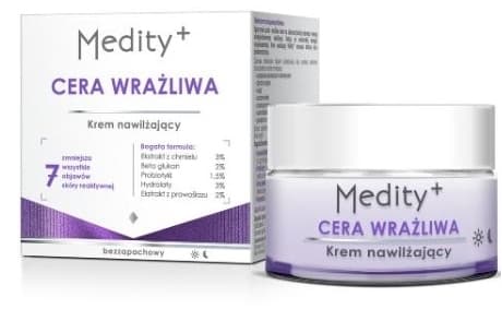 Medity+, Cera wrażliwa nawilżający krem do twarzy