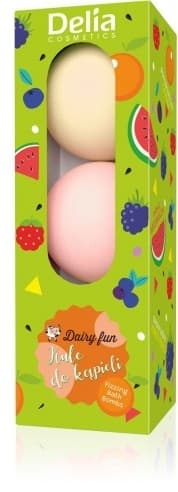 DELIA Dairy Fun Kule do kąpieli arbuz, owoce leśne, pomarańcza