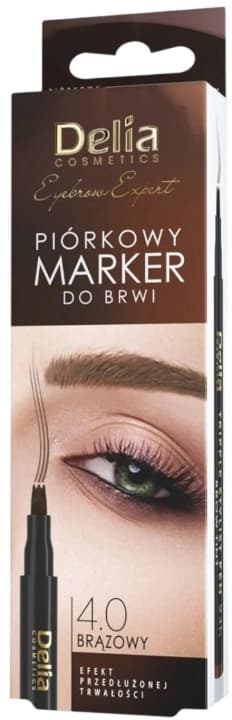 Eyebrow Expert 4.0 Brązowy piórkowy marker do brwi 24 h