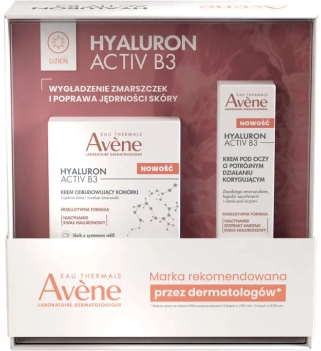 Eau Thermale Avene Hyaluron Activ B3 Zestaw krem odbudowujący komórki + krem pod oczy o potrójnym działaniu +