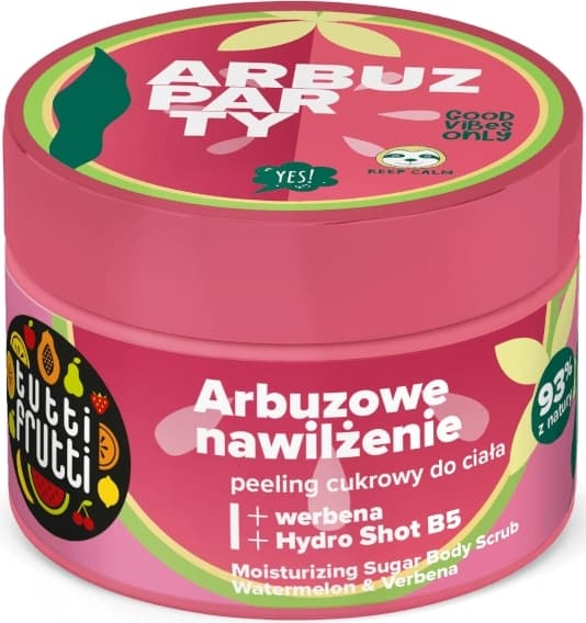 Tutti Frutti Arbuzowe Nawilżenie Peeling cukrowy do ciała werbena