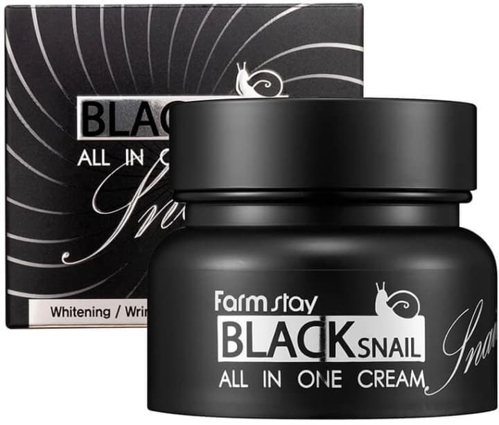 Farmstay Black Snail All in One Cream Krem do twarzy all-in ze śluzem ślimaka