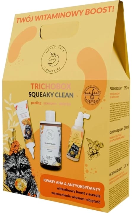 Hairy Tale Zestaw Trichobox Squeaky Clean Peeling + Szampon + Wcierka