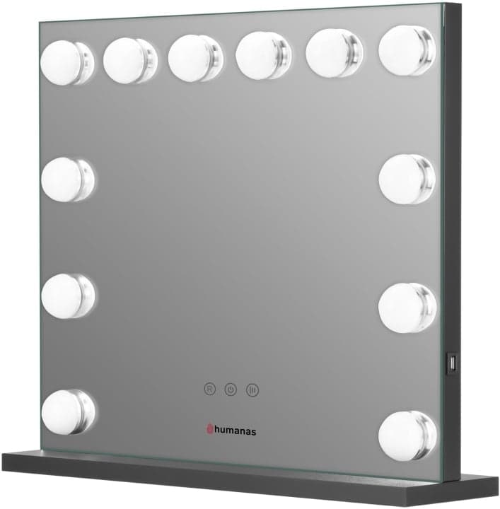 HS-HM02 Lustro do makijażu z oświetleniem LED Czarne