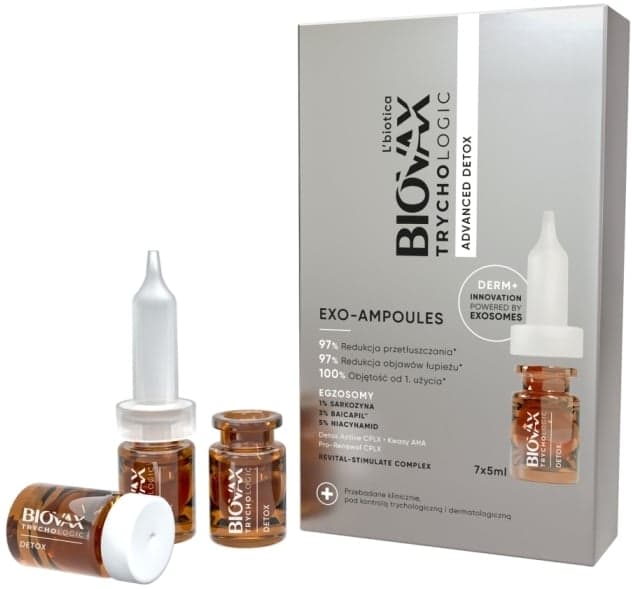 L'biotica Biovax Trychologic Exo-Ampoules Advanced Detox Kuracja detoksykująca. x