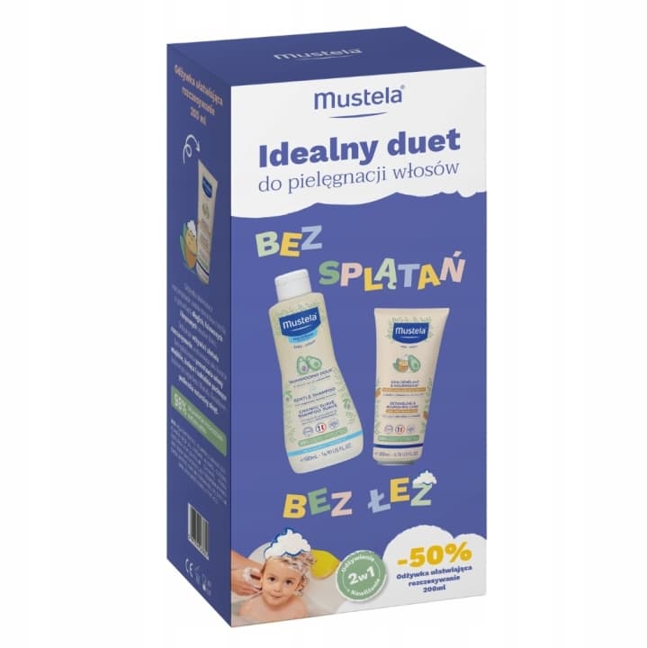 Idealny Duet Zestaw do pielęgnacji włosów Szampon + Odżywka ułatwiająca rozczesywanie włosów, +