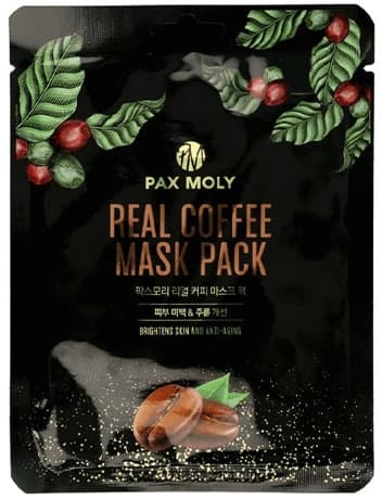 MOLY Real Coffee Mask Pack Odmładzająco-rozświetlająca maska w płachcie z ekstraktem z kawy