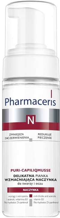 PURI-CAPILIQMUSSE Delikatna pianka wzmacniająca naczynka do mycia twarzy i oczu