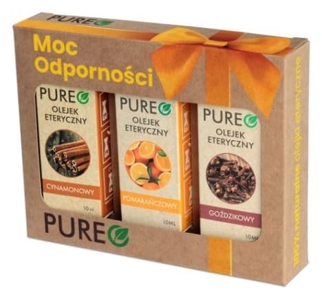 Naturalne Olejki eteryczne Zestaw MOC ODPORNOŚCI Cynamonowy + Pomarańczowy + Goździkowy