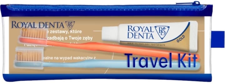 DENTA Travel Kit GOLD zestaw podróżny 2 x szczoteczka + pasta