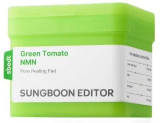 Green Tomato NMN Pore Peeling Pad Koreańskie płatki peelingujące na rozszerzone pory