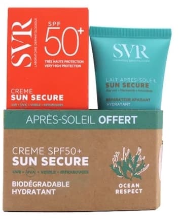 Sun Secure Zestaw Dermokosmetyków, Krem SPF50+, + Lait Apres Soleil Balsam po opalaniu