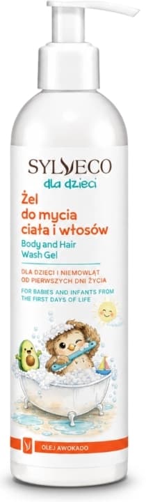 Dla Dzieci Żel do mycia twarzy i ciała olej awokado
