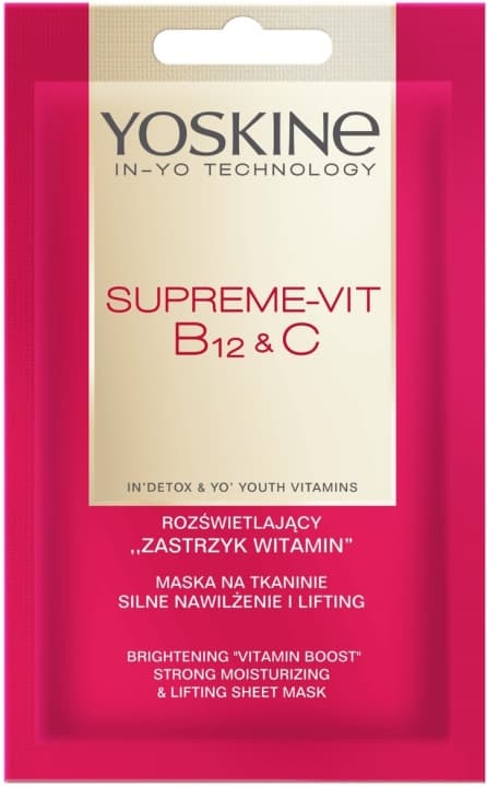 Supreme-Vit B12 + C maska na tkaninie silnie nawilżenie i lifting