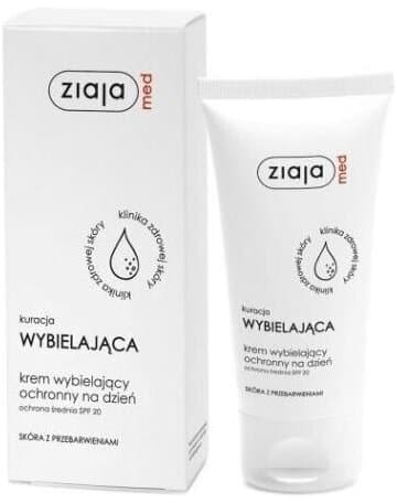 kuracja wybielająca krem wybielający ochronny na dzień ochrona średnia SPF 20 Ziaja