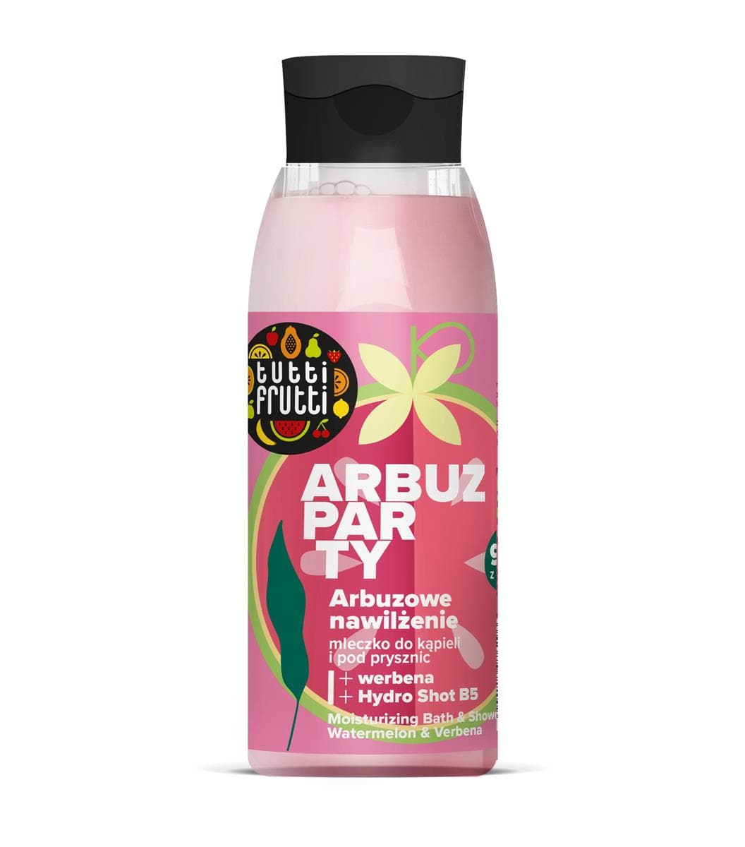Tutti Frutti nawilżające mleczko do kąpieli i pod prysznic Arbuz i Werbena + Hydro Shot B5