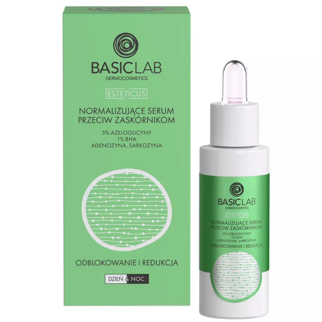 Normalizujące serum przeciw zaskórnikom z 5% azeloglicyny i 1% BHA
