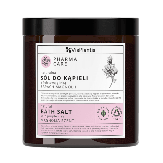 Pharma Care Naturalna Sól do Kąpieli z Fioletową Glinką o Zapachu Magnolii