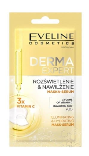 Eveline Cosmetics Derma Expert rozświetlająco-nawilżająca maseczka-serum do twarzy