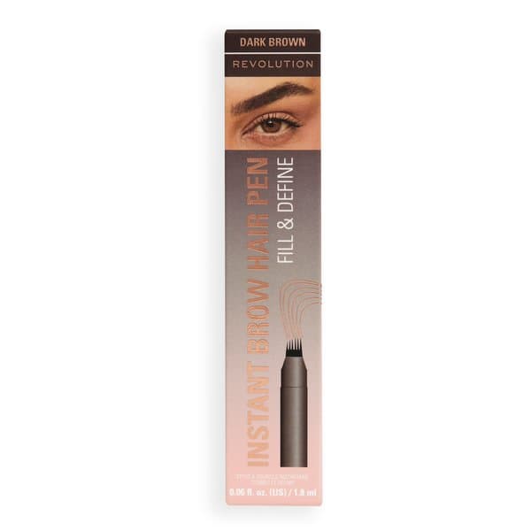 Makeup Revolution Instant Brow Hair Pen Pisak do Brwi Dark Brown