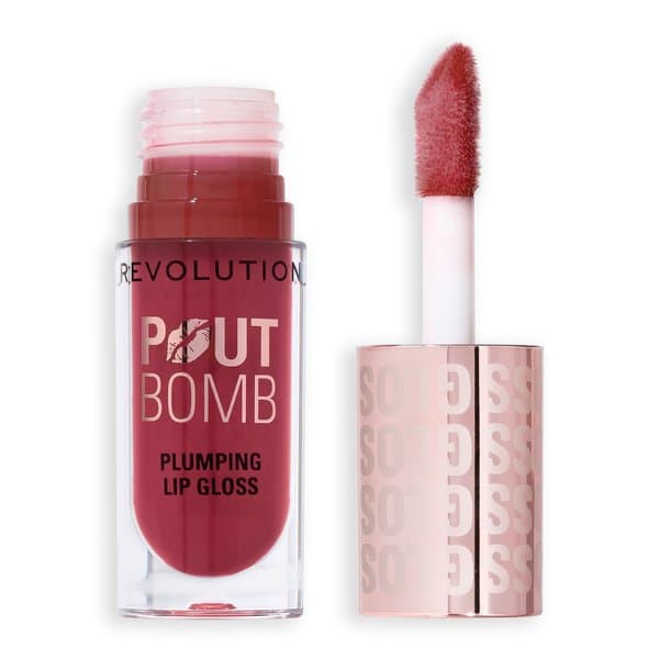 Makeup Revolution Pout Bomb Shimmer Lip Gloss Błyszczyk do Ust Rosewood Rose Pink