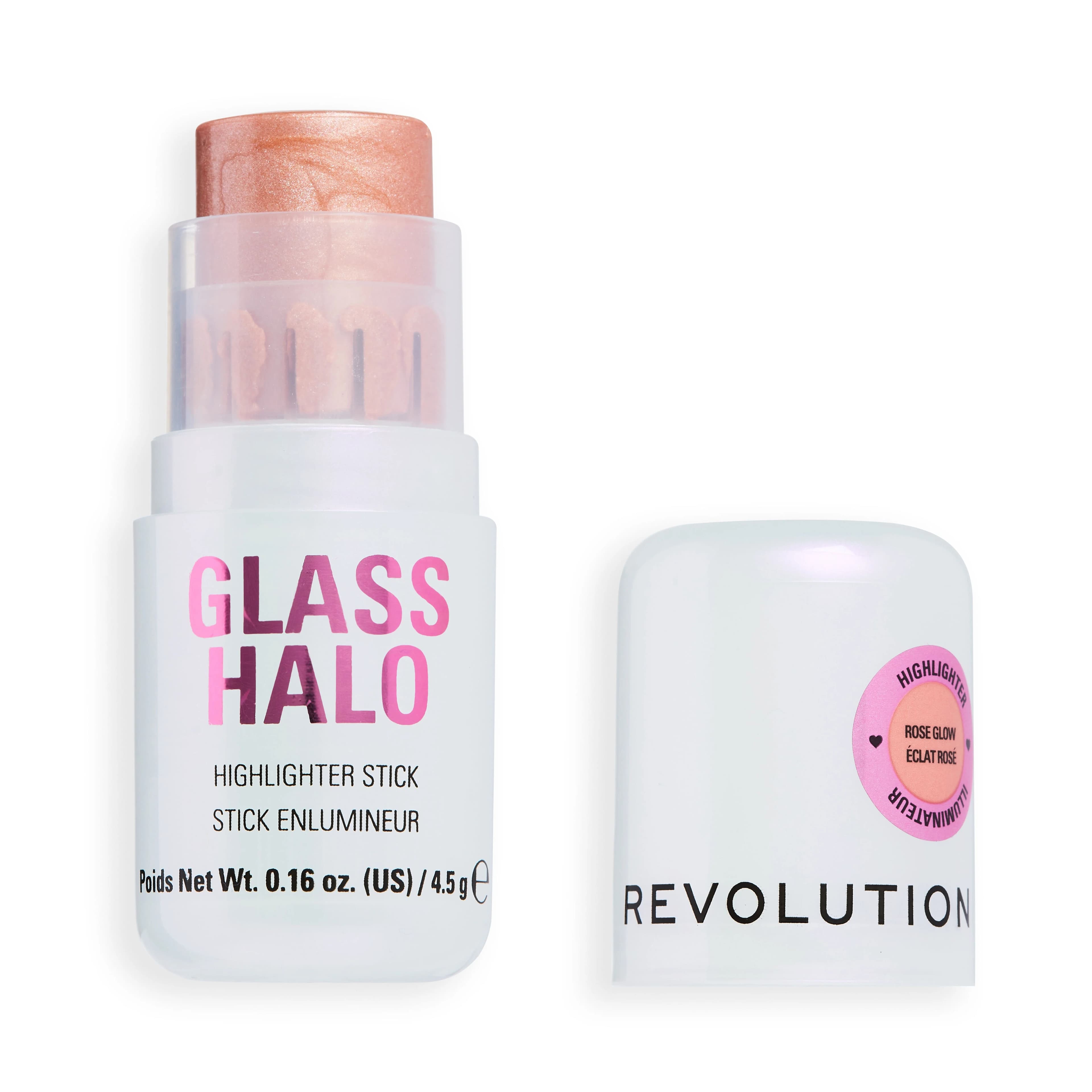Makeup Revolution Glass Halo Rozświetlacz w Sztyfcie Rose Glow