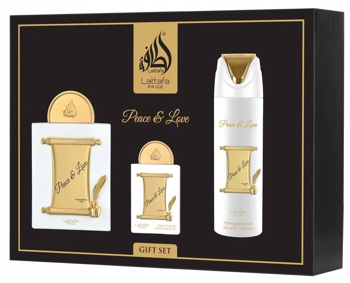Pride Peace & Love Zestaw Unisex Woda Perfumowana+ + Dezodorant + Atomizer