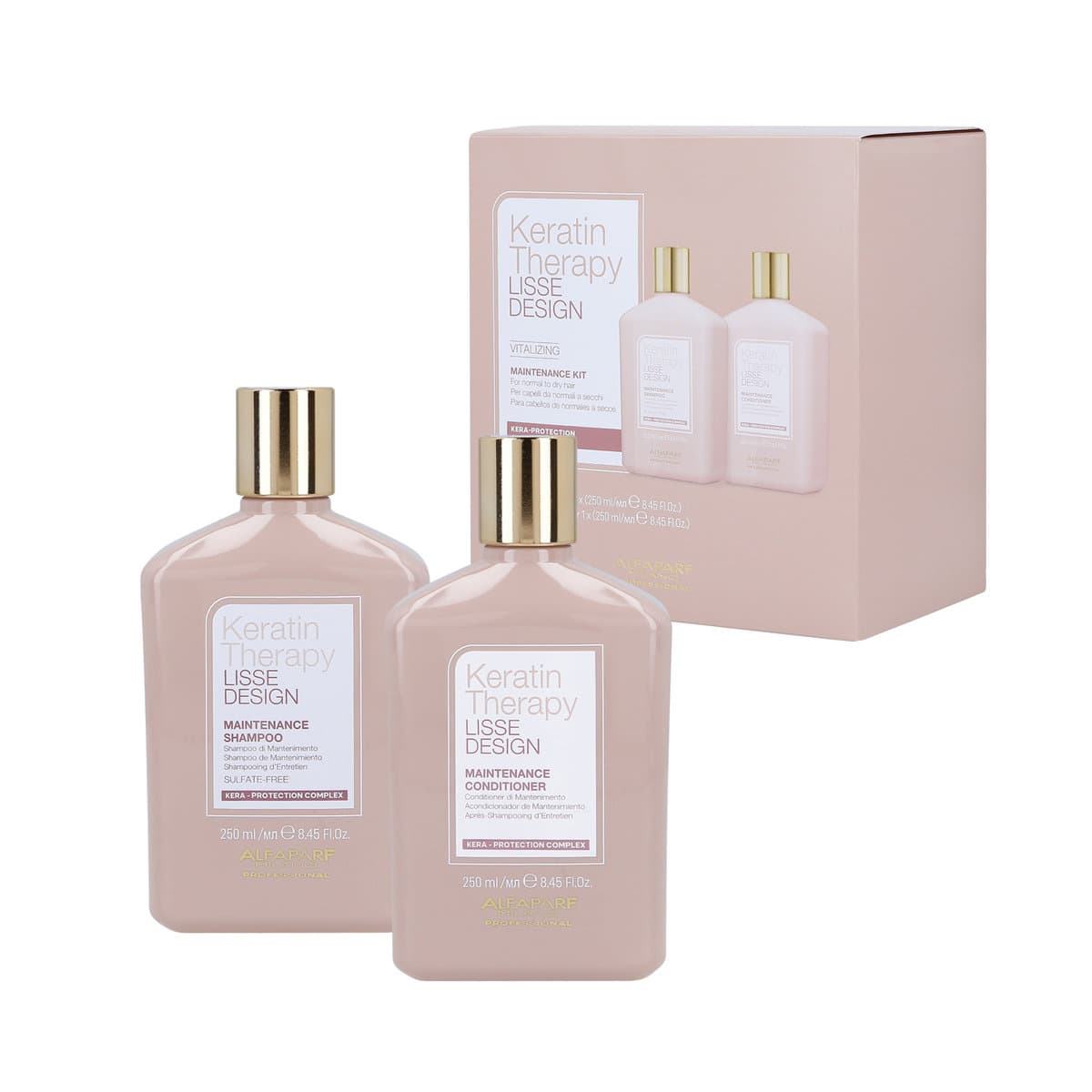 Lisse Design Keratin Therapy Kit Keratynowy Zestaw Do Włosów Szampon + Odżywka
