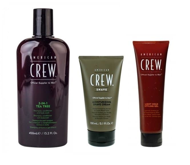 Tea Tree 3-in-1 + Moisturizing Shave Cream + Light Hold Styling Gel — zestaw